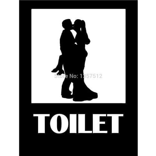 Hot Sale Toilet Icon Couple Making Love Car Window Sticker For Truck Bumper Door Kayak Vinyl Decal 8 Colors