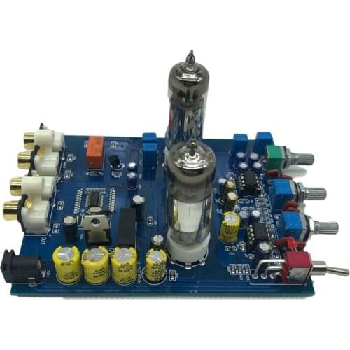 Hot Amplificador Bluetooth Tube Preamplifier Fever Hifi 6J5 Bile Vacuum Tube Preamp JRC5532 Pre Amplifier Tone Control Board