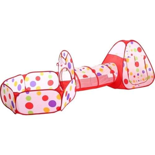 Cross-border Children Tent Crawling Early Childhood Education Game Tunnel Princess House Polka Dot Ocean Ball Pool Mosquito Net