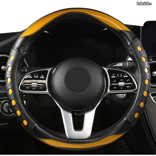 KOKOLOLEE Microfiber Leather Car Steering Wheel Cover Dodges Viper Caliber Journey Ram 1500 Challenger Charger Nitro Durango