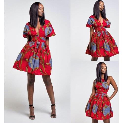 African Dresses for Women Sleeveless Summer Tilting Shoulder Two Wear Dress Dashiki Print African Rich Bazin Top Maxi Clothes