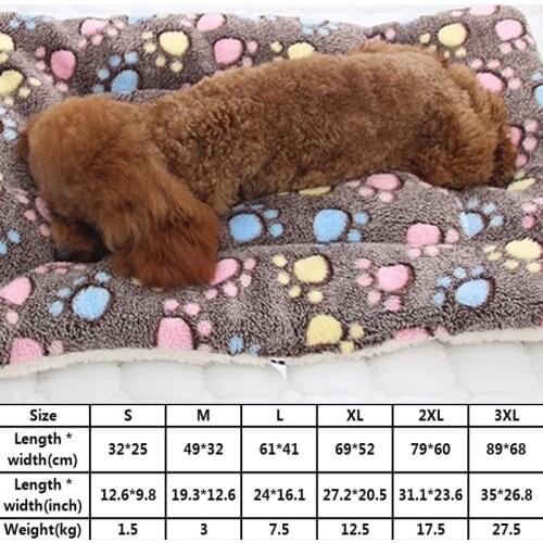 Pet Sleeping Mat Cat Bed Dog Bed Thickened Pet Soft Wool Mat Blanket Mmattress Household Portable Washable Carpet
