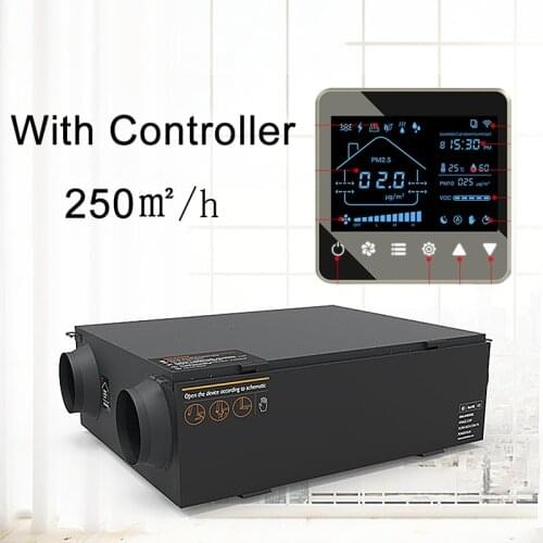 MC-QR Purification Central Fresh Air Purifier System Fresh Air Full Heat Filter Exchanger Fresh Air System Controller Thermostat