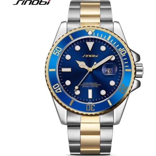 Montre Homme Men Watches Quartz Wristwatches For Man Luxury 316 Stainless Steel Band Business Watch Reloj Hombre Hot SINOBI 9721