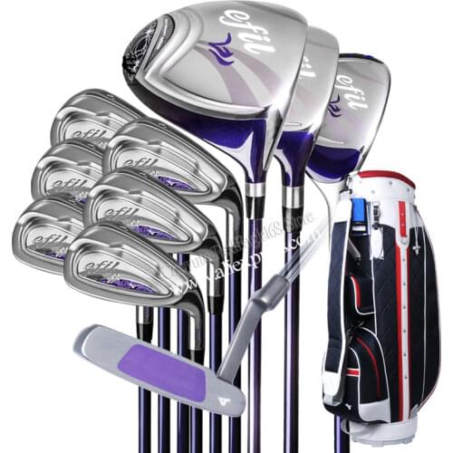 Women New Golf Clubs EFIL Beginne Compelete Club Set Driver Wood Irons Bag Putter and Bag Graphite Shaft Free Shipping