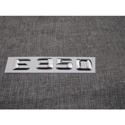 Chrome E 350 Number Letters Trunk Emblem Sticker for Mercedes E Class E350