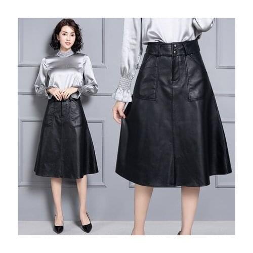 2019 New Fashion Genuine Sheep Real Leather Skirt K19