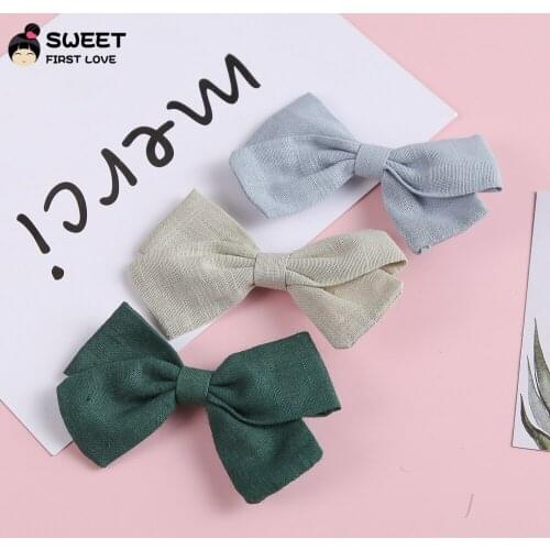 New Cute Bows Hair Clips For Girls Solid Hair Bow Cute Barrettes Kawaii Hair Accessories For Baby Girls Clips 2020 Kids Gifts