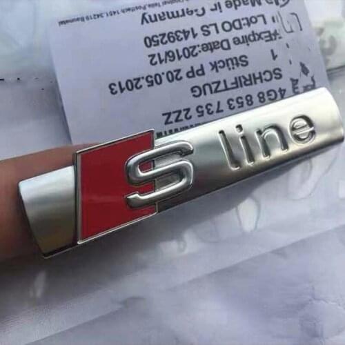 Original Sline side label for Audi Q5 Q7 A3 A4 A6L A8L (sports version) side label