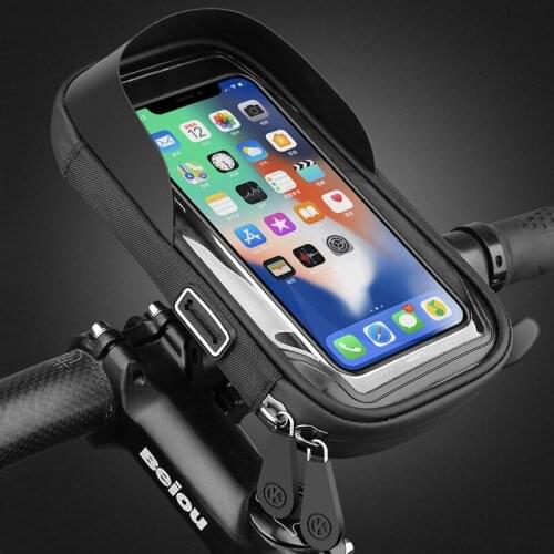 Mobile Bicycle Handlebar Stand Waterproof Bike Phone Holder Wall Motorcycle Handlebar Mount Bag For iPhone Samsung Phone Support