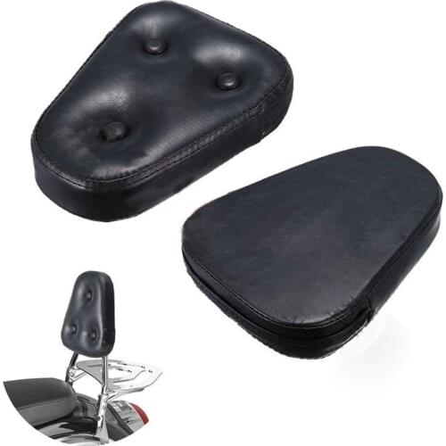 Black Synthetic Leather Motorcycle Motor Backrest Cushion Pad For Motorcycle