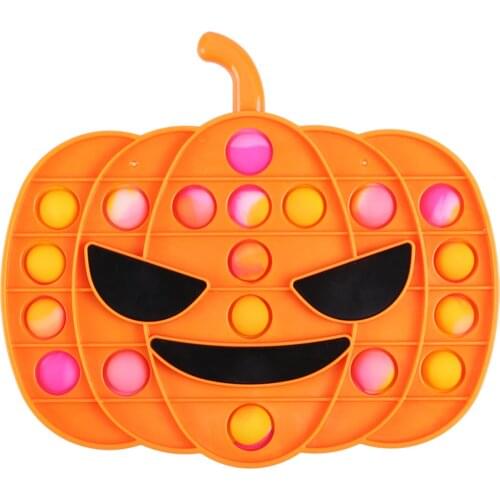 Bubble Fidget Toy Pumpkin Stress Relief Toy Popper Flipping Board for Kids Children