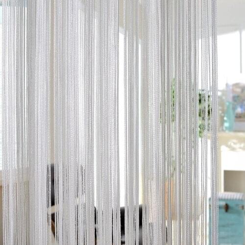 Luxury Fashion Hanging Fringe Fly Screen Window Wedding Shiny String Curtains Patio Door Home Decor Room Divider Bedroom