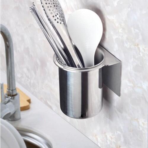 Self-adhesive Stainless steel wall-mounted chopsticks Holders thickness:2mm