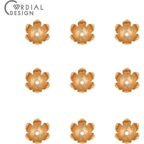 Cordial Design 100Pcs 8*8MM Earrings Accessories/DIY Connectors/Flower Shape/Copper/Hand Made/Jewelry Findings & Components