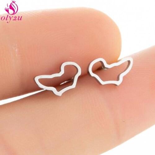 Africa Map Earrings Stainless Steel Earrings Silver Color Fashion Jewelry Traditional Ethnic Exaggeration Statement 2020 Trend