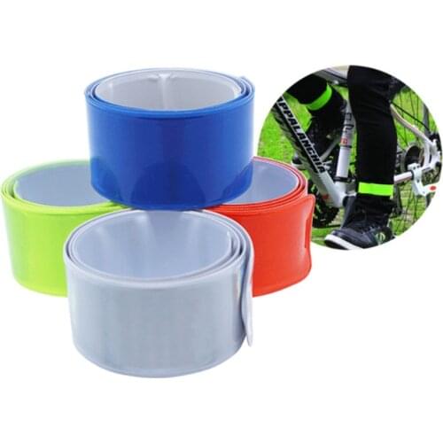 1 Roll 40cm Warning Reflective Tape Sticker for Bike Motorcycle Safety Tie Leg Strap Pants Fluorescent Sticker