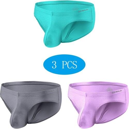 Mens Briefs Pack Sexy Underwear Knickers-Shorts Stretch Mens Briefs Bulge Breathable Mens Panties Multicolor Combination