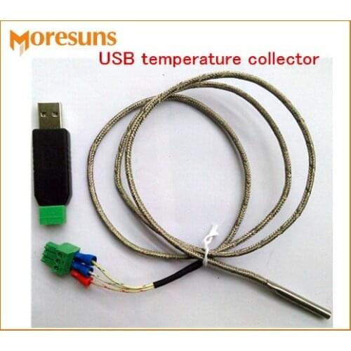 Fast Free Ship USB temperature collector temperature profile display PT100 resistance temperature probe