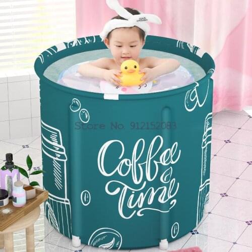 Bath Bucket Adult Folding Household Children Bath Heating Bath Bucket Bidet Whole Body Bathtub Bath Bucket Artifact