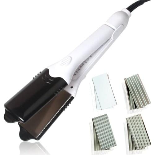Professional 4 In 1 Hair Straightener Iron Waving Corrugated Chapinha Flat Irons Corrugation Hair Crimp Iron Styling Tools