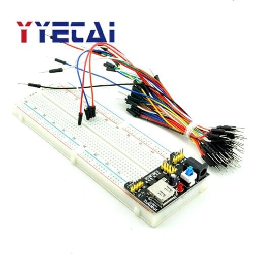YongYeTai Bread board line experiment kit MB-102+DuPont link+bread board power supply module DIY electronic board DD