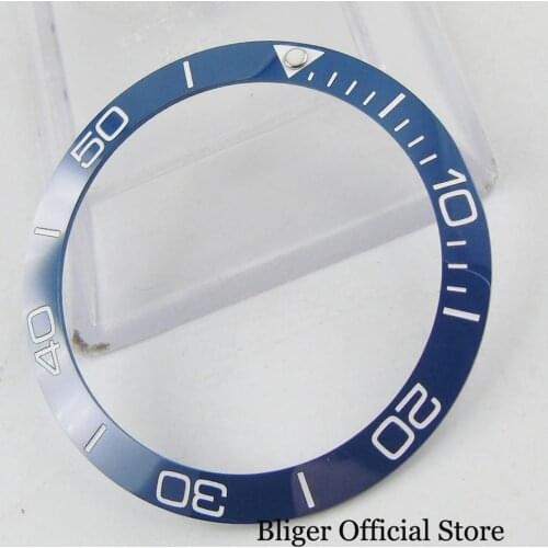 Watch Repair Tool Parts 38mm Blue Watch Bezel Ring Insert Fit for 40mm Automatic Movement