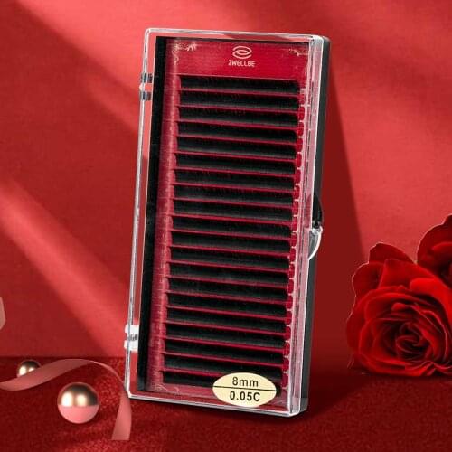 Zwellbe 20Rows Faux Mink Individual Eyelash Lashes Maquiagem Cilios for Professionals Soft Mink CD 8-15mm Eyelash Extension