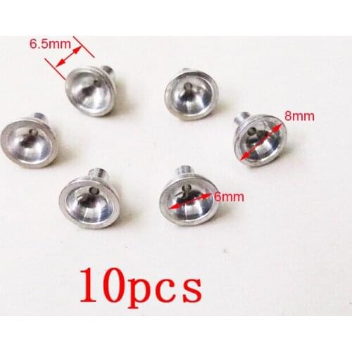 10 Pcs Simulation Aluminum Spotlight Lamp Cup Lamp Base Holder Spare Parts For RC Ship/Boat Model 8x6mm