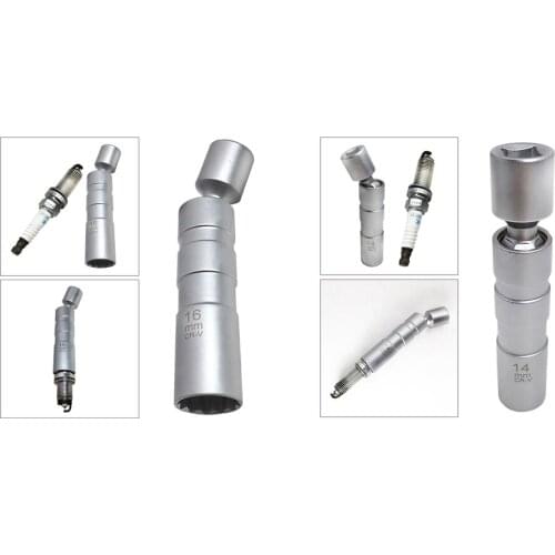 14mm + 16mm Swivel Spark Plug Socket, 3/8 '' 12-point Drive