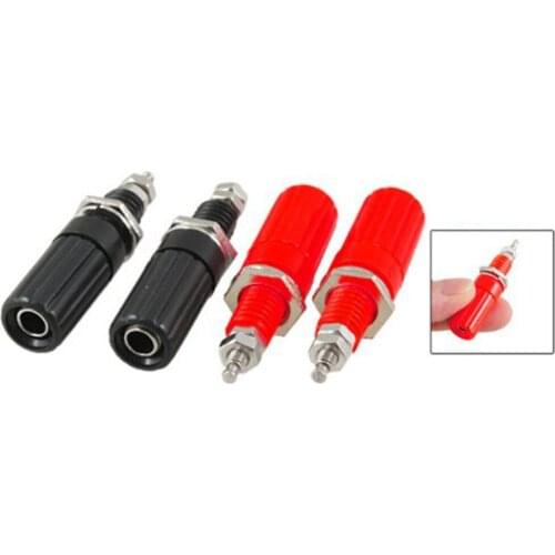 2015 Hot New 4 Pcs Metal Body 4mm Female Banana Socket 7mm Thread Binding Post Terminals
