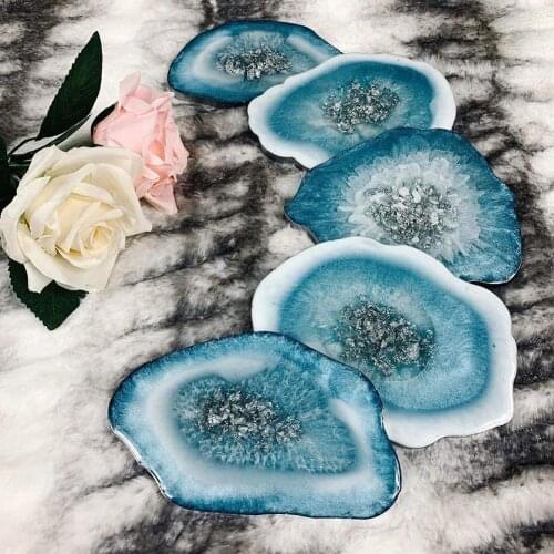 5 Irregular Cavity Silicone Epoxy Resin Cup Pad Coaster DIY Craft Making Mould