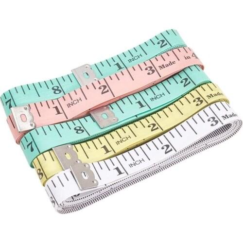High Quality 5pcs Colorful Measuring Tapes 1.5m Length Engineer Imperial Plastic Ruler Tape Measure Housing Surveyors