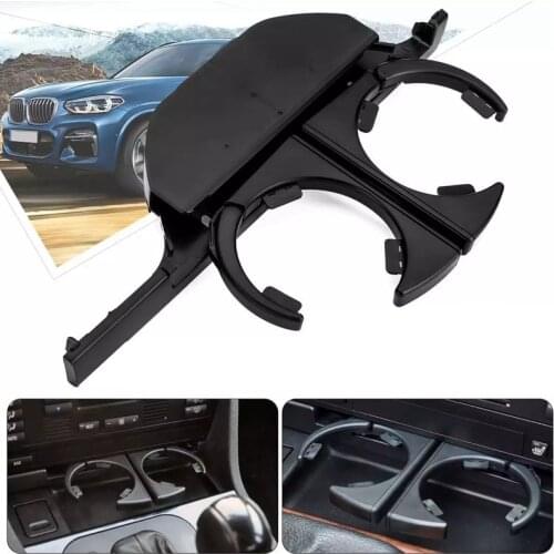 51168190205+51168190206 Portable Retractable Car Drink Holder Cup Holder for -Bmw E39 1995-2006 (Left + Right)