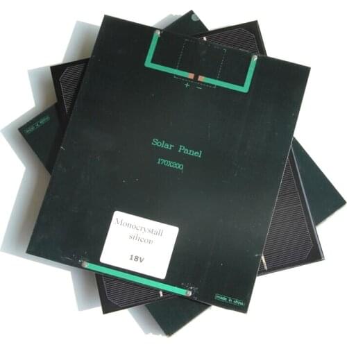 Promotion 100PCS/Lot 6W 18V 300mA A Grade Mono Solar Cell Small Epoxy Solar Panel 200*170*3MM Wide Compability For Education/DIY