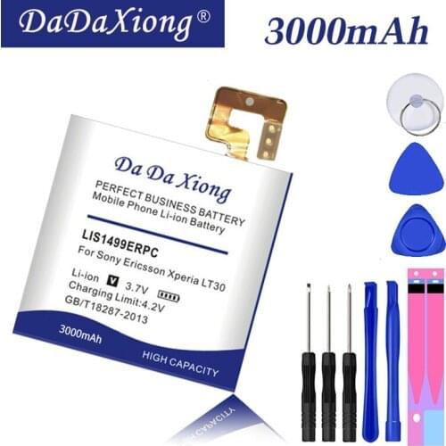 DaDa Xiong 3000mAh LIS1499ERPC Battery for Sony Ericsson Xperia T LT30I LT30P LT30H LT30 Cell Phone Battery