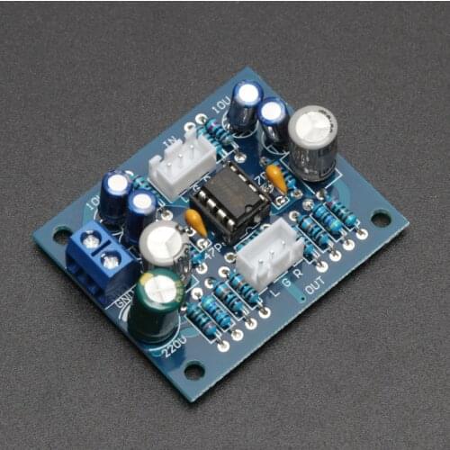 KYYSLB Single Power Supply DC12V Operational Amplifier NE5532 Preamplifier Board DIY HIFI Fever Amplifier Preamp 5 Times