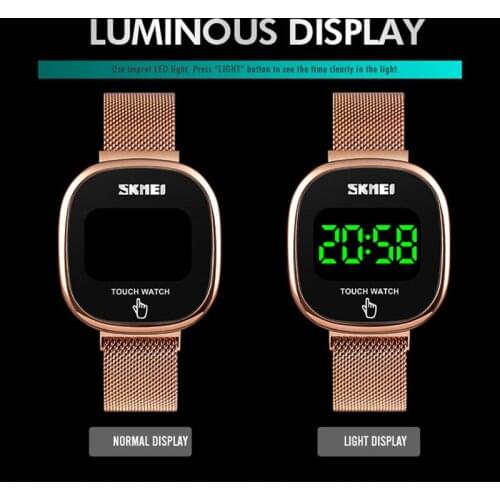 Watches For Men Women Touch Screen LED Display Date Digital Wristwatch Women Creative Magnetic Buckle montre homme SKMEI 2020