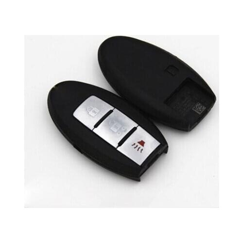 3 Buttons Smart Remote Key Shell Car Key Blanks For Nissan Tiida Sylphy Livina Qashqai +With Side Groove+Key Blade