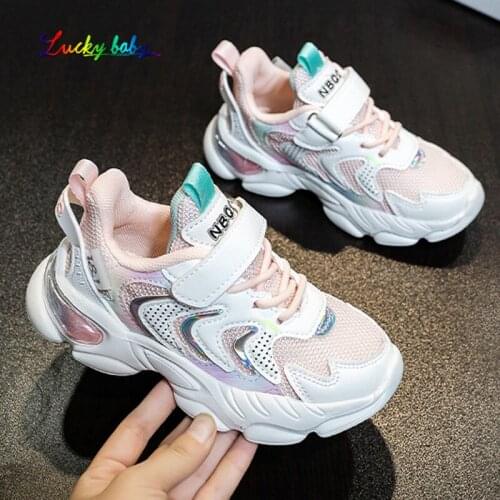 Kids Sport Shoes Running Shoes Girls Sneakers Tenis Infantil Pink Breathable Antislip Children Shoes Boys Size 26-37