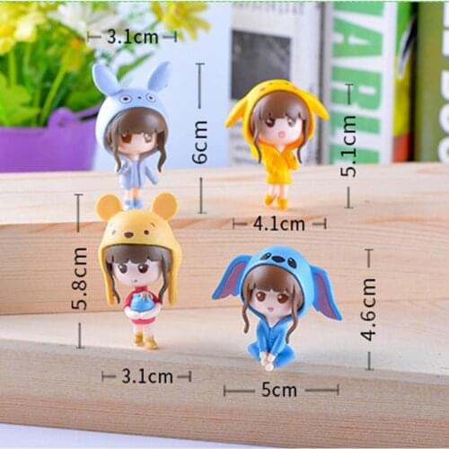 ZOCDOU 1 Piece Anime Girl Small Statue Doll Toy Child Diy Fairy Figurine Garden Home Car Desk Crafts Miniatures Decor Ornament