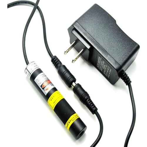 Focusable 10mW 515nm Green Laser Diode Locator Module Line Head w 12V Adapter