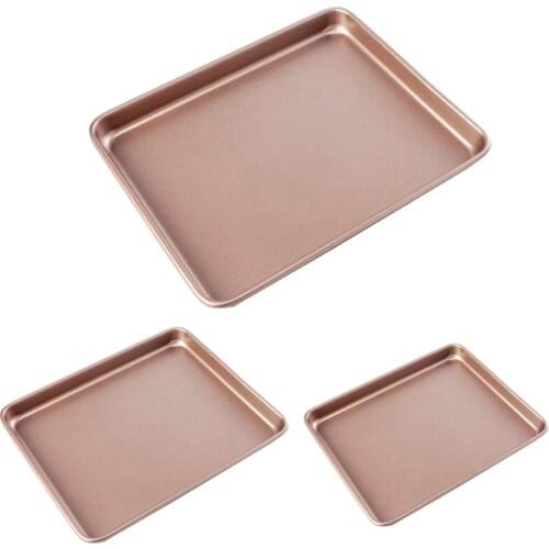 HOT-Stainless Steel Rectangular Food Trays Barbecue Fruit Bread Storage Plate Kitchen Steamed Deep Pans Dish Bakeware