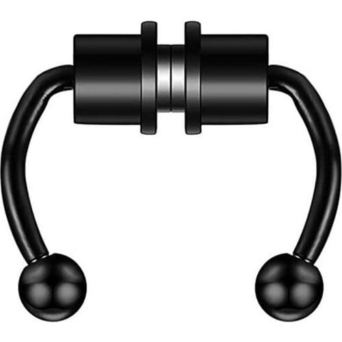 2021 Fashion Unisex Nose Ring Reusable Non Piercing Alloy Fake Magnetic Horseshoe Nose Ring for Party Non Piercing Hoop