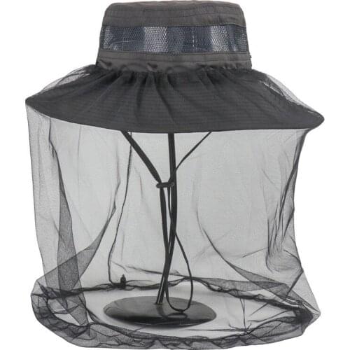 Hot Mosquito Head Net Hat Sun Hats Bucket Hat with Invisible Net Mesh Protecting from Insect Mosquito