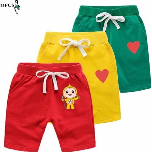 Best Selling Boys Shorts Girls Summer Loose Beach Shorts Casual Pants Cotton Comfortable Cartoon 2-12 Years Children Hot Shorts