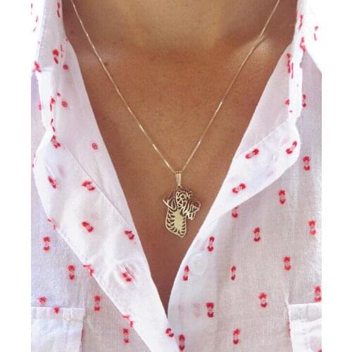 Best gift Hollow Pet Pendant German Wirehaired Pointer Necklace for women cute charm christmas gift fashion pretty jewelry