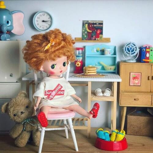 Dollhouse Miniature Accessories Fashion Classic Multicolor Hole Hole Shoes For Blythe Doll Holala Pututu