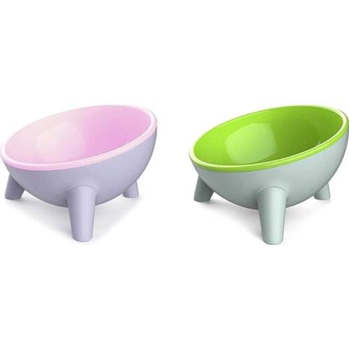 Cat Bowls-Tilted Design Raised Cat Food Bowls Best Feeding Posture, Protect Pets Spine, Anti Vomiting, Dogs