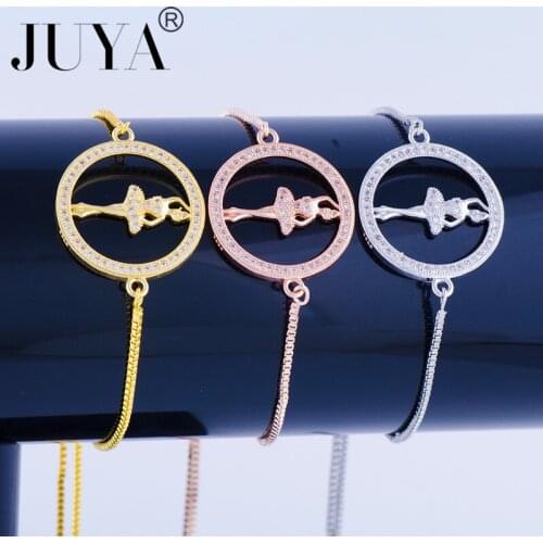 Fashion Trendy Women Adjusted Chain Bracelets Gold Rose Gold Zircon Rhinestone Hamsa Hand Leaf Key Life Tree Bracelet